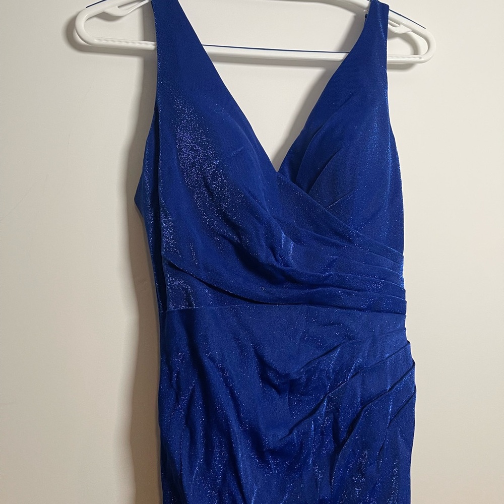 Elegant Blue Sleeveless Dress